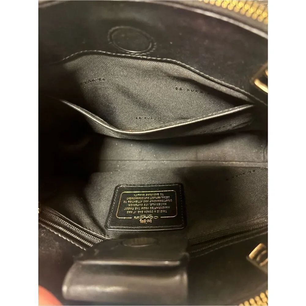 Rare~ Coach STANTON CARRYALL 26 IN SIGNATURE EMBOSSED Black LEATHER